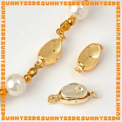 1 Cái Khoá Chốt Bấm Hình Đậu 18K Cao Cấp Làm Trang Sức Handmade DIY Phụ Kiện Khóa Đậu Làm Vòng Tay, Vòng Cổ DIY