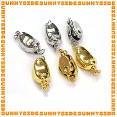 1 Cái Khoá Chốt Bấm Hình Đậu 18K Cao Cấp Làm Trang Sức Handmade DIY Phụ Kiện Khóa Đậu Làm Vòng Tay, Vòng Cổ DIY