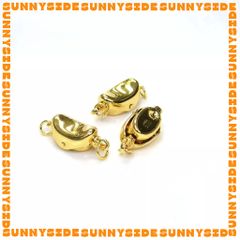 1 Cái Khoá Chốt Bấm Hình Đậu 18K Cao Cấp Làm Trang Sức Handmade DIY Phụ Kiện Khóa Đậu Làm Vòng Tay, Vòng Cổ DIY