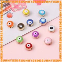 Gói 10 Hạt Charm Hạt Xỏ Mắt Quỷ Evil Eye 8mm Đủ Màu Làm Phụ Kiện Trang Sức Handmade DIY