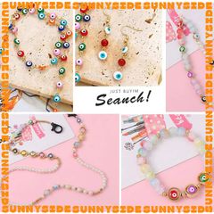 Gói 10 Hạt Charm Hạt Xỏ Mắt Quỷ Evil Eye 8mm Đủ Màu Làm Phụ Kiện Trang Sức Handmade DIY