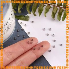 50 Hạt Bi Bóp Bi Chặn Inox Thép Không Gỉ Cao Cấp Kẹp Cố Định Xỏ Vòng Làm Trang Sức Handmade DIY