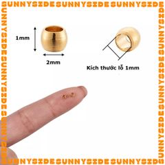 50 Hạt Bi Bóp Bi Chặn Inox Thép Không Gỉ Cao Cấp Kẹp Cố Định Xỏ Vòng Làm Trang Sức Handmade DIY