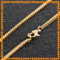 Dây Chuyền Thép Không Gỉ Dạng Xích Hộp Mạ Vàng 18K Làm Trang Sức Phụ Kiện Vòng Cổ DIY