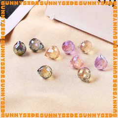 10 Viên Pha Lê Giọt Nước Lỗ Ngang Loại 1 Dùng Đính Kết Làm Phụ Kiện Trang Sức Handmade DIY