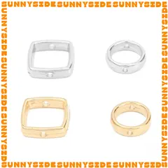 Gói 20 Cái Charm Khung Lồng Hạt Hình Vuông Hình Tròn Làm Trang Sức Handmade DIY