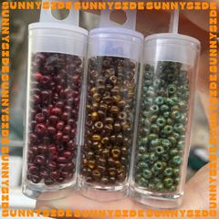 2 gram HẠT CƯỜM PRECIOSA Cao Cấp Séc Size 3mm 8/0 Gói ~42 Hạt Mã Màu Picasso Độc Đáo Làm Trang Sức Cườm Handmade DIY