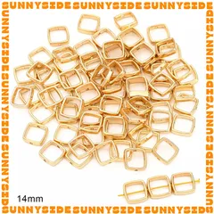 Gói 20 Cái Charm Khung Lồng Hạt Hình Vuông Hình Tròn Làm Trang Sức Handmade DIY