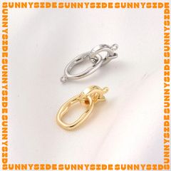 [Size Lớn] Khóa Oval Mạ Vàng 14K Cao Cấp Làm Vòng Tay Dây Chuyền Trang Sức Handmade DIY