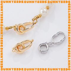 [Size Lớn] Khóa Oval Mạ Vàng 14K Cao Cấp Làm Vòng Tay Dây Chuyền Trang Sức Handmade DIY