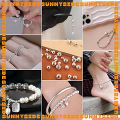 (Bạc S925) 10 Viên Bi Bạc Tròn Trơn Chuẩn S925 Size 2.5mm - 4mm Làm Trang Sức Handmade DIY