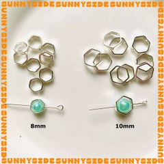 Gói 5 Cái Charm Khung Lồng Hạt Mạ Vàng 14K Hình Lục Giác Cao Cấp Làm Trang Sức Handmade DIY