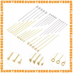 20 Cây Đinh Bằng Thép Không Gỉ Mạ Vàng Cao Cấp Chữ T, Số 9, Đinh Kim Dùng Làm Trang Sức Handmade DIY