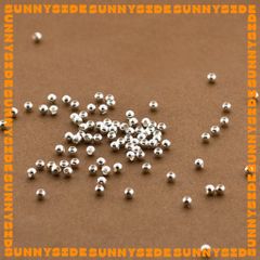 (Bạc S925) 10 Viên Bi Bạc Tròn Trơn Chuẩn S925 Size 2.5mm - 4mm Làm Trang Sức Handmade DIY