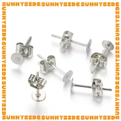 10 Cặp Móc Bông Tai Đĩa Phẳng Dùng Làm Phôi Khuyên Tai / Trang Sức Handmade DIY Phụ Kiện Đế Khuyên Tai