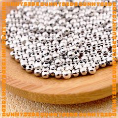 (Bạc S925) 10 Viên Bi Bạc Tròn Trơn Chuẩn S925 Size 2.5mm - 4mm Làm Trang Sức Handmade DIY