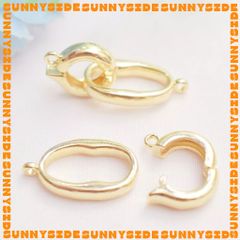 [Size Lớn] Khóa Oval Mạ Vàng 14K Cao Cấp Làm Vòng Tay Dây Chuyền Trang Sức Handmade DIY