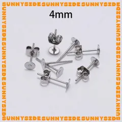 10 Cặp Móc Bông Tai Đĩa Phẳng Dùng Làm Phôi Khuyên Tai / Trang Sức Handmade DIY Phụ Kiện Đế Khuyên Tai