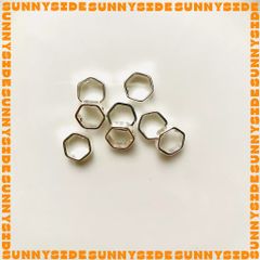 Gói 5 Cái Charm Khung Lồng Hạt Mạ Vàng 14K Hình Lục Giác Cao Cấp Làm Trang Sức Handmade DIY