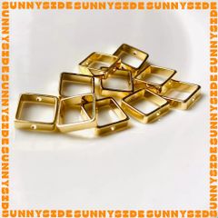 Gói 5 Cái Charm Khung Lồng Hạt Mạ Vàng 14K Hình Vuông Cao Cấp Làm Trang Sức Handmade DIY