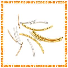 Gói 10 Cái Charm Ống Tròn Xỏ Dây Ngang Đồng Trơn Cao Cấp Làm Vòng Tay Trang Sức Handmade DIY