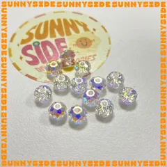 5 Viên Pha Lê Bánh Cam Áo Swarovski 5040 6mm Cao Cấp Màu Trắng AB