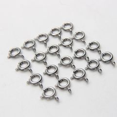 [INOX] 01 Khoá Lò Xo Tròn Mini Thép Không Gỉ 304 Inox, Móc Khoá Tròn Cao Cấp Làm Trang Sức Handmade DIY