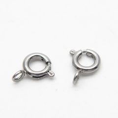[INOX] 01 Khoá Lò Xo Tròn Mini Thép Không Gỉ 304 Inox, Móc Khoá Tròn Cao Cấp Làm Trang Sức Handmade DIY