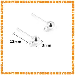 5 Cặp Móc Bông Tai Hình Cầu Đặc Có Móc Tròn Mạ Vàng 18K Cao Cấp Dùng Làm Đầu Khuyên Tai / Trang Sức Hanmade DIY