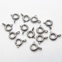 [INOX] 01 Khoá Lò Xo Tròn Mini Thép Không Gỉ 304 Inox, Móc Khoá Tròn Cao Cấp Làm Trang Sức Handmade DIY