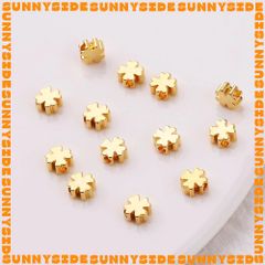 10/20 Charm Hạt Cườm Mạ Vàng 18K 5mm Xỏ Lỗ Hình Trái Tim Ngôi Sao Vương Miện Cao Cấp Làm Trang Sức