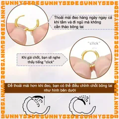 1 Đôi Bông Tai Tròn Nhỏ Thép Không Gỉ Khuyên Tai Trang Sức Handmade DIY