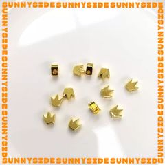 10/20 Charm Hạt Cườm Mạ Vàng 18K 5mm Xỏ Lỗ Hình Trái Tim Ngôi Sao Vương Miện Cao Cấp Làm Trang Sức