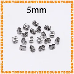10 Đôi Nút Chặn Bông Tai Inox Thép Không Gỉ Mạ Vàng 18K Cao Cấp Làm Trang Sức Handmade DIY