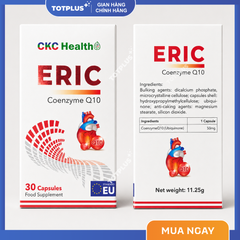Eric Coenzyme Q10 - Bổ Sung Coenzyme Q10, Hỗ Trợ Tốt Cho Sức Khỏe Tim Mạch - Hộp 30 Viên