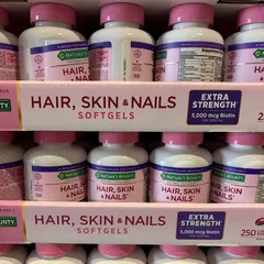 Đẹp da tóc móng Nature’s Bounty Hair Skin & Nails USA 250 viên