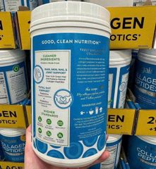 Collagen Thủy Phân Orgain 726g - Bột Collagen Peptides + Probiotics Giúp Tăng Cường Làm Đẹp Da, Tóc và Móng, Không Hương Vị, Mỹ