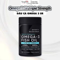 Dầu Cá Omega 3 SR Triple Strength 150 Viên - Hỗ Trợ Tim Mạch, Tăng Cường Trí Nhớ và Thị Lực, Giảm Cholesterol, Bảo Vệ Sức Khỏe Người Cao Tuổi