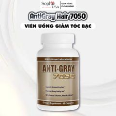 Viên Uống Giảm Tóc Bạc Sớm AntiGray Hair 7050 - Hỗ Trợ Tóc Khỏe Mạnh, Bóng Mượt, Xuất Xứ Mỹ, Dành Cho Nam Nữ