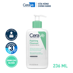 Sữa Rửa Mặt CeraVe Làm Sạch & Dưỡng Ẩm Dịu Nhẹ 236ml/473ml - Dành Cho Da Nhạy Cảm, Kiểm Soát Mụn Hiệu Quả 752937