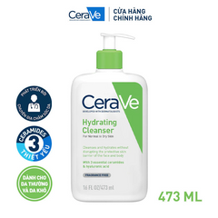 Sữa Rửa Mặt CeraVe Làm Sạch & Dưỡng Ẩm Dịu Nhẹ 236ml/473ml - Dành Cho Da Nhạy Cảm, Kiểm Soát Mụn Hiệu Quả 752937