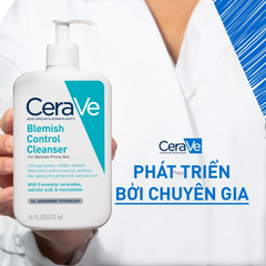 Sữa Rửa Mặt CeraVe Làm Sạch & Dưỡng Ẩm Dịu Nhẹ 236ml/473ml - Dành Cho Da Nhạy Cảm, Kiểm Soát Mụn Hiệu Quả 752937