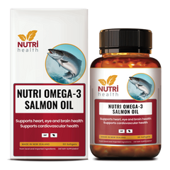 Dầu Cá Hồi Nhập Khẩu Chính Hãng New Zealand Nutri Omega 3 Salmon Oil 60 Viên