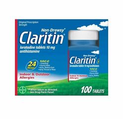 Viên uống chống dị ứng Claritin Antihistamine Non-Drowsy Loratadine 10mg 100 Tablets