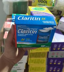 Viên uống chống dị ứng Claritin Antihistamine Non-Drowsy Loratadine 10mg 100 Tablets