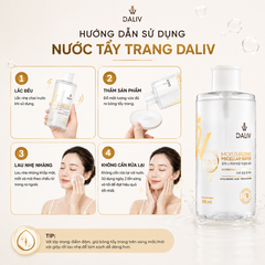 [Tặng bông tẩy trang Care4u] Nước Tẩy Trang Daliv Hàn Quốc 500ml Panthenol B5 Dịu Nhẹ Cho Da Nhạy Cảm