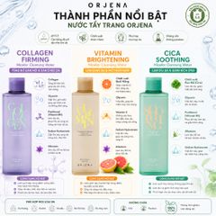 [Tặng mút trang điểm] Nước Tẩy Trang Orjena 300ML Làm Sạch Sâu Bụi Bẩn Dưỡng Ẩm Da Mặt Dịu Nhẹ Cho Mọi Loại Da