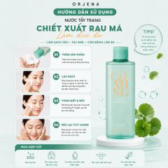 [Tặng mút trang điểm] Nước Tẩy Trang Orjena 300ML Làm Sạch Sâu Bụi Bẩn Dưỡng Ẩm Da Mặt Dịu Nhẹ Cho Mọi Loại Da