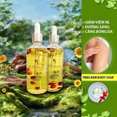 BODY OIL - Dầu dưỡng ẩm, Sáng bóng da 100ml [Tặng kem body 50gr]