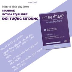 [Nhập khẩu] Men Vi Sinh Phụ Khoa Manhae Intima Equilibre - Hỗ Trợ Cải Thiện Sức Đề Kháng 30 Viên/Hộp